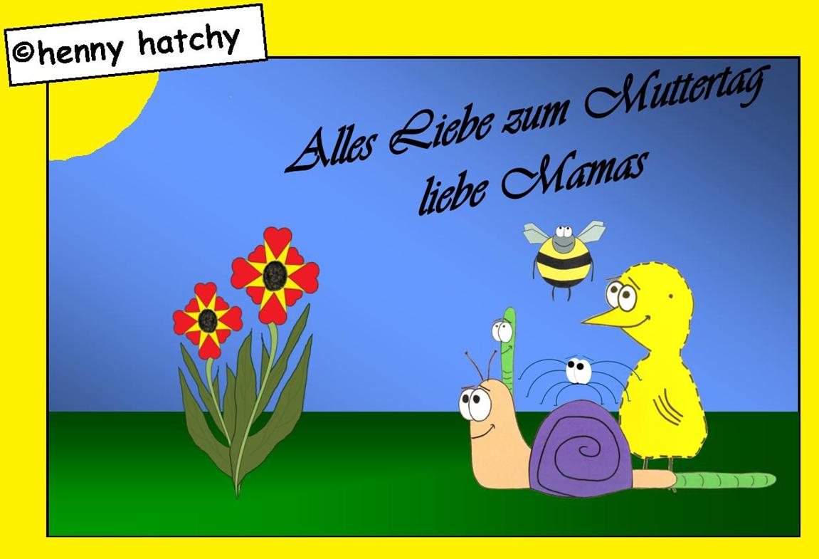henny hatchy Henny hatchy Sniggel Wyrm Plumbee jimjams Küken Spinne Schnecke Hummel Regenwurm Wurm Comic Cartoon Muttertag Herzen Herz liebe lieben süß Blumen Blume Zucht züchten gezüchtet Alles zum Mama mamas mutter mother mom mutti mütter muttis Tag einmal im Jahr ehre ehren ehrentag sonne Kinder söhne töchter sohn tochter Mann Frau Mädchen Jungen Junge Geschenke schenken Blumenstrauß besuchen spazieren essen Restaurant einladen zeit nehmen lachen verschenken grüßen